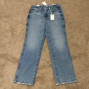 Good American Light Blue Straight Leg Jeans